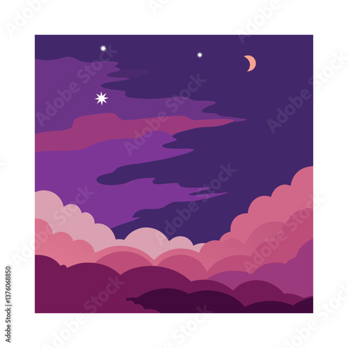 Amethyst bliss sunset vector.