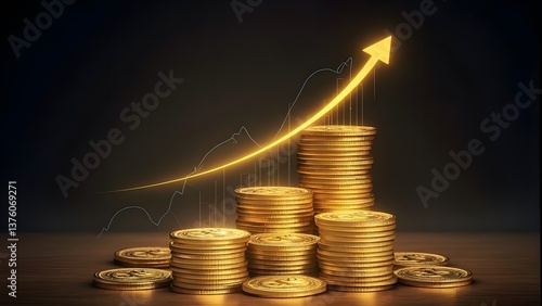 Obraz na płótnie Investimento, finanza, capitalismo: crescita di patrimonio finanziario w salonie