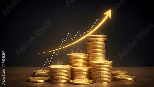 Obraz na płótnie Investimento, finanza, capitalismo: crescita di patrimonio finanziario w salonie