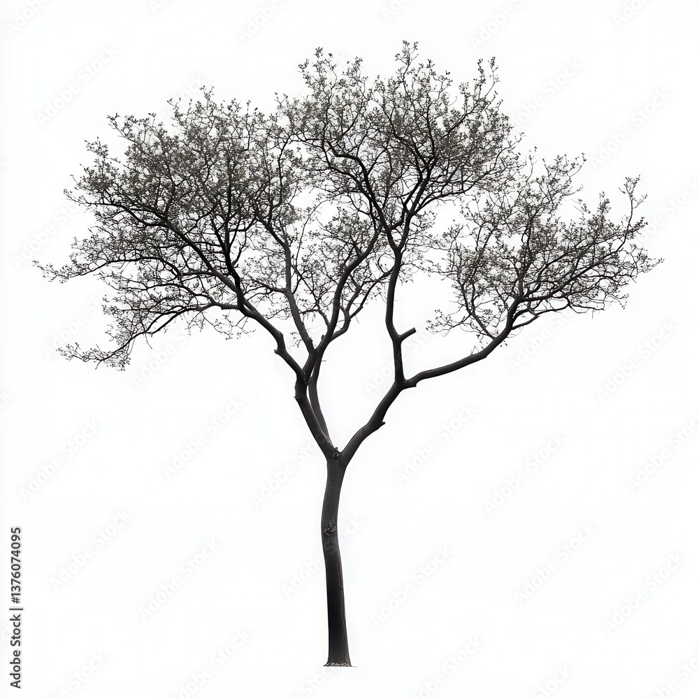 abstract tree clipart, nature element, symmetrical blur design, monochrome effect, isolated on white background abstract tree clipart, nature element, symmetrical blur design, monochrome effect, isolated on white background