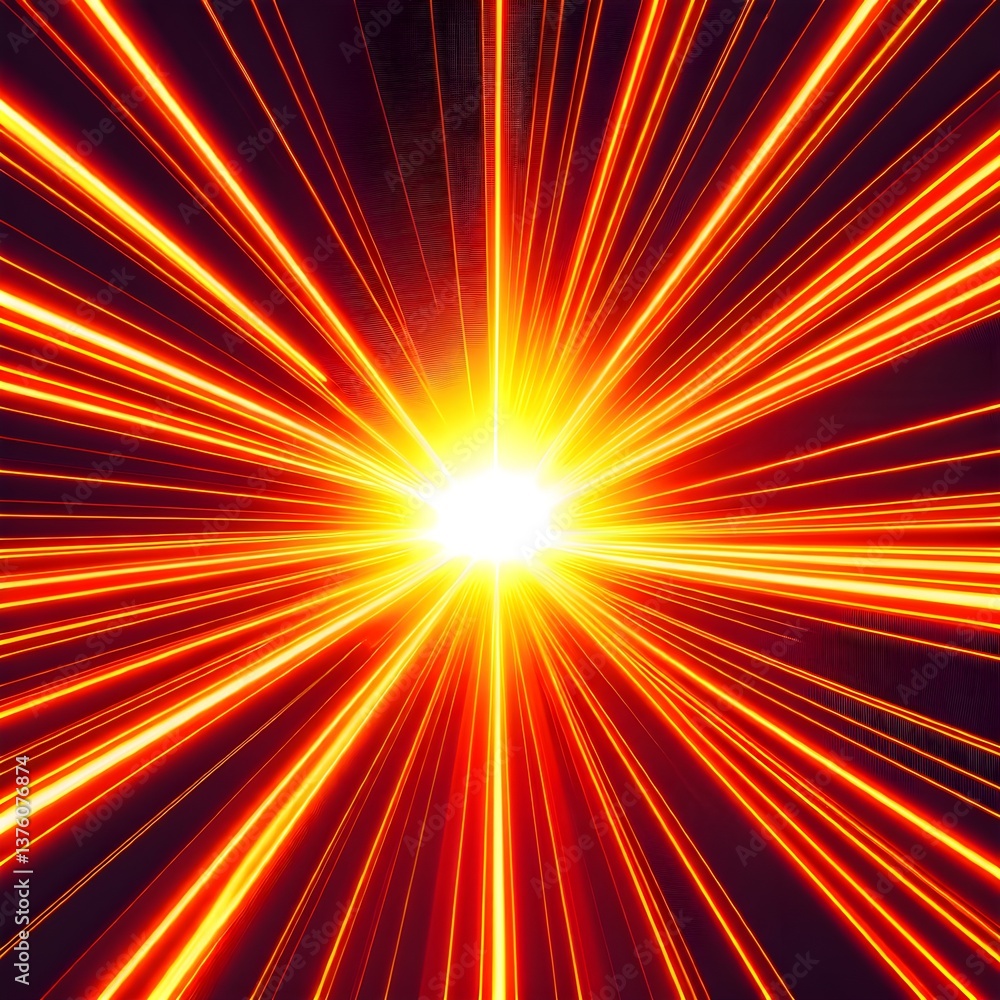 Obraz premium 레드컬러의 레이저빔(a red laser beam)