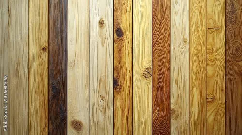Fototapeta premium Elegant Wood Panel Backdrop with Rich Grain Variations and Warm Tones