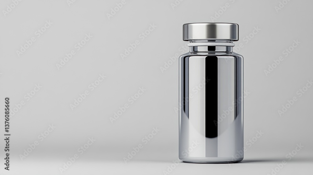 Chrome Bottle Mockup: A Sleek and Modern Design Chrome Bottle Mockup: A Sleek and Modern Design