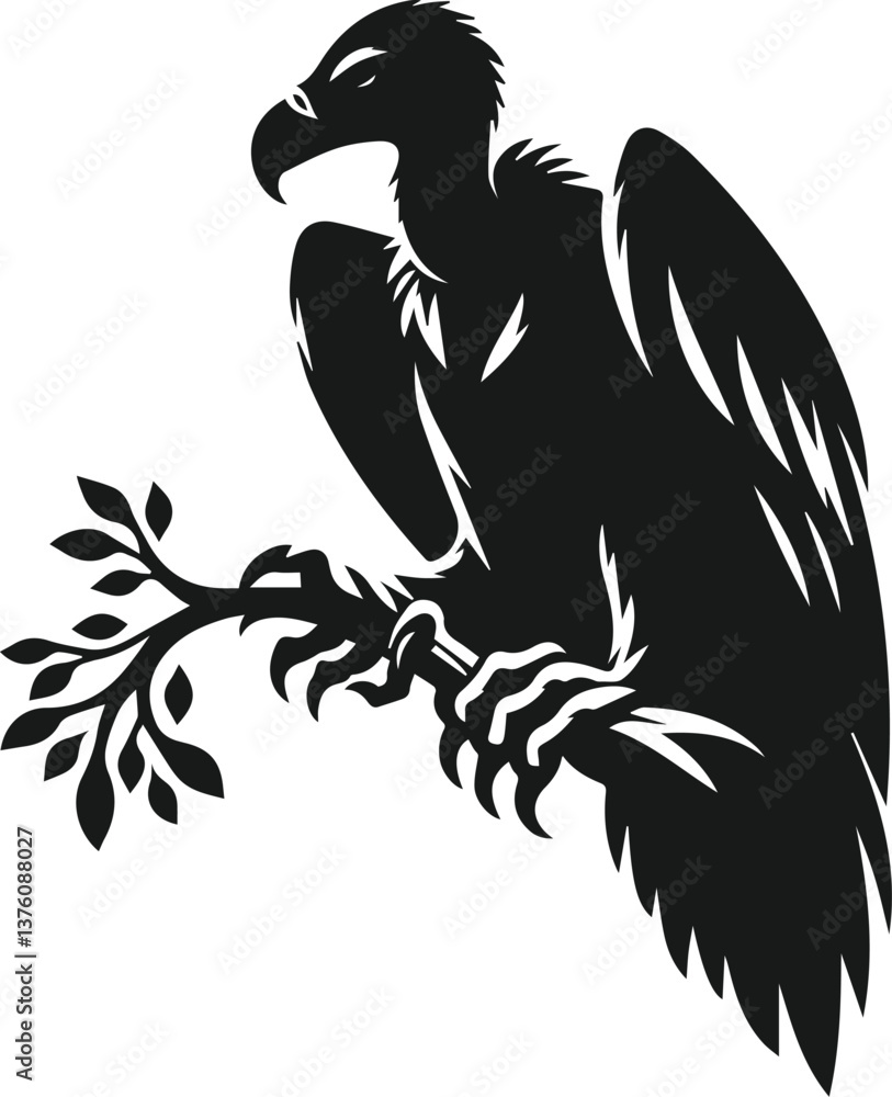 Fototapeta premium Vulture bird animal silhouette