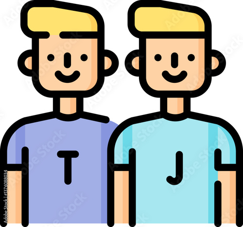 twins Illustration on a white background