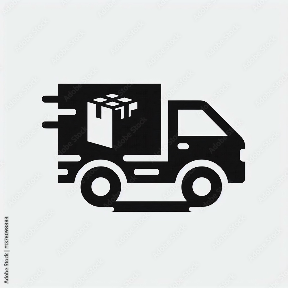 Delivery Truck Icon Fast Shipping Symbol suitable for digital content Delivery Truck Icon Fast Shipping Symbol suitable for digital content