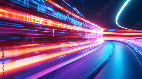 Radiant technology sense texture abstract KV main visual business PPT background