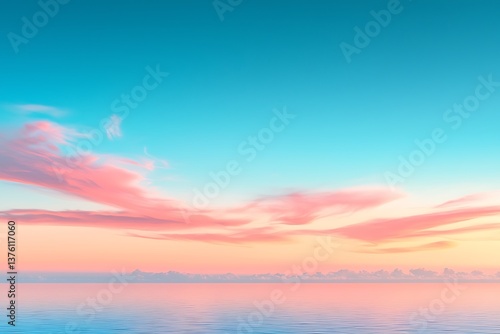 Pastel Sunset Over Water