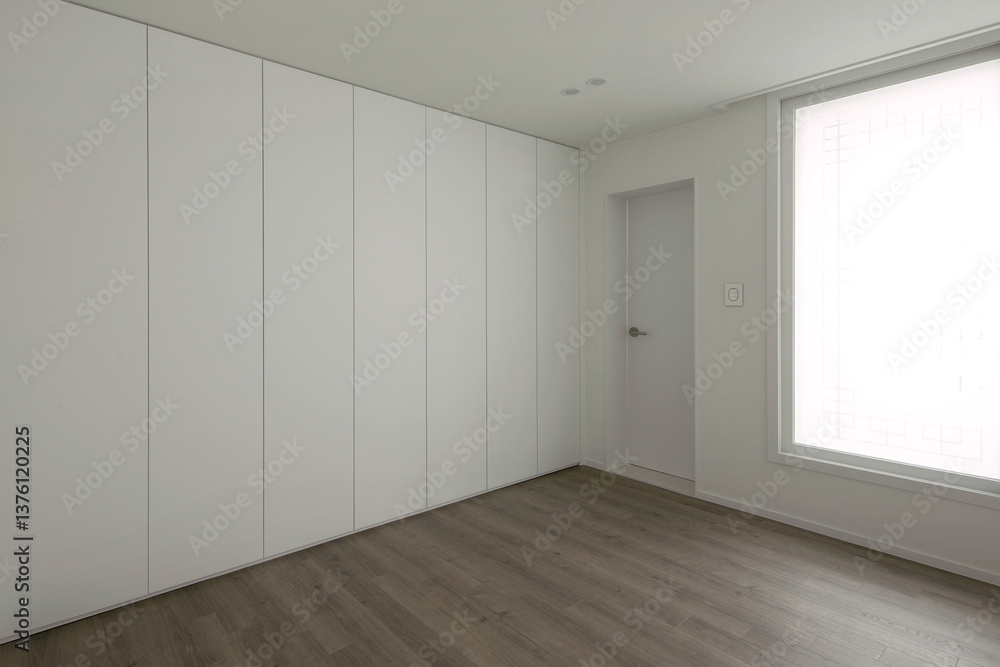 Fototapeta premium I placed built-in furniture in one corner of the room