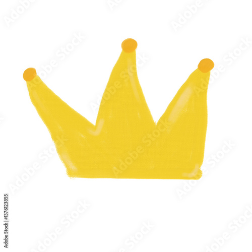 yellow crown isolated on white background