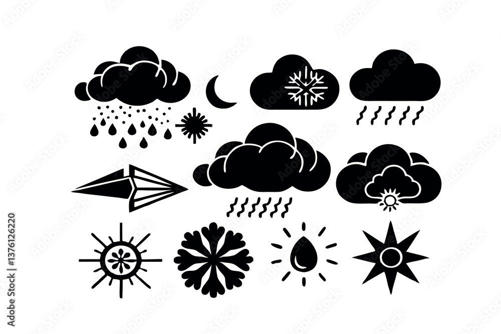 weather icons set. weather icons set.