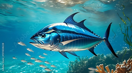 Obraz na płótnie School of Tuna w salonie