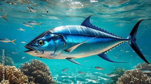 Obraz na płótnie School of Tuna w salonie