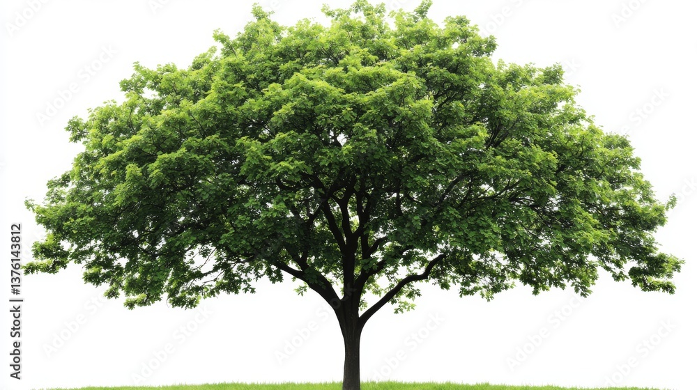custom made wallpaper toronto digital3d illustration of Green Maple Tree tree frontal isolated transparent background perfectly cutout high resolution