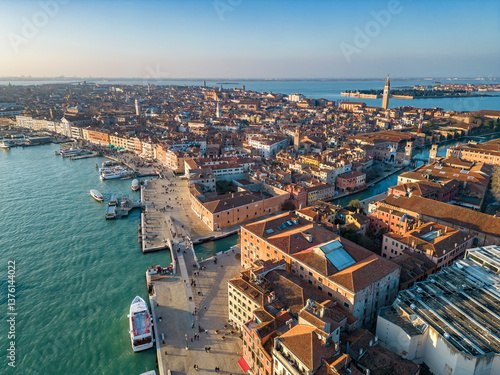 Aerial view of Venezia Old City
