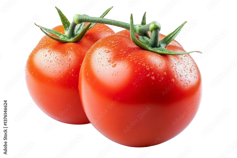 juicy red tomatoes on vine isolated juicy red tomatoes on vine isolated