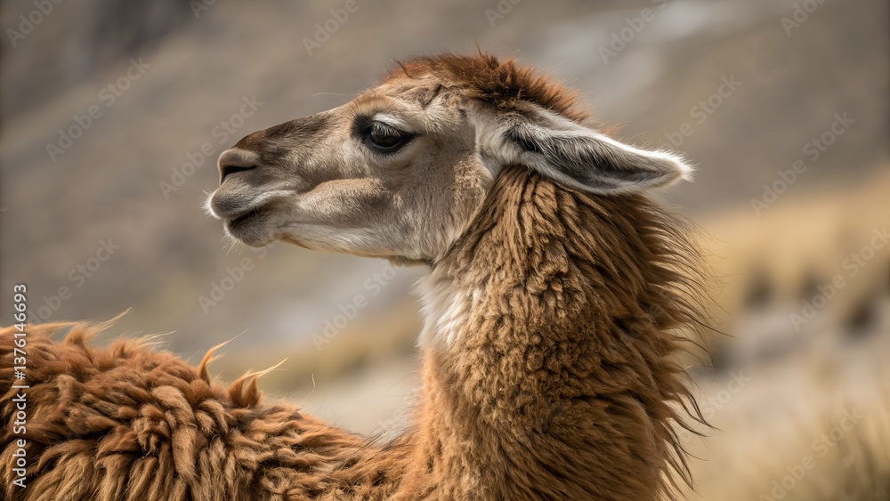 Obraz premium llama in the park