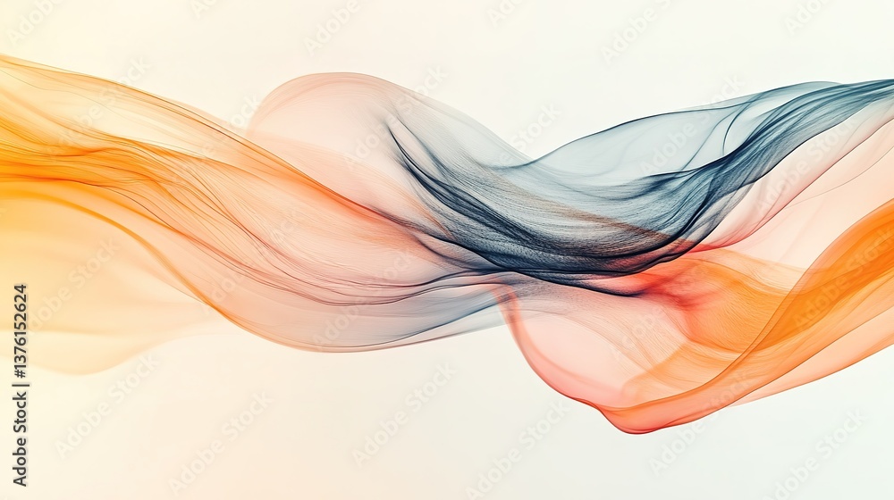 Abstract Calligraphy Strokes: Flowing Lines in an Artistic Composition with Soft Gradient Background Abstract Calligraphy Strokes: Flowing Lines in an Artistic Composition with Soft Gradient Background