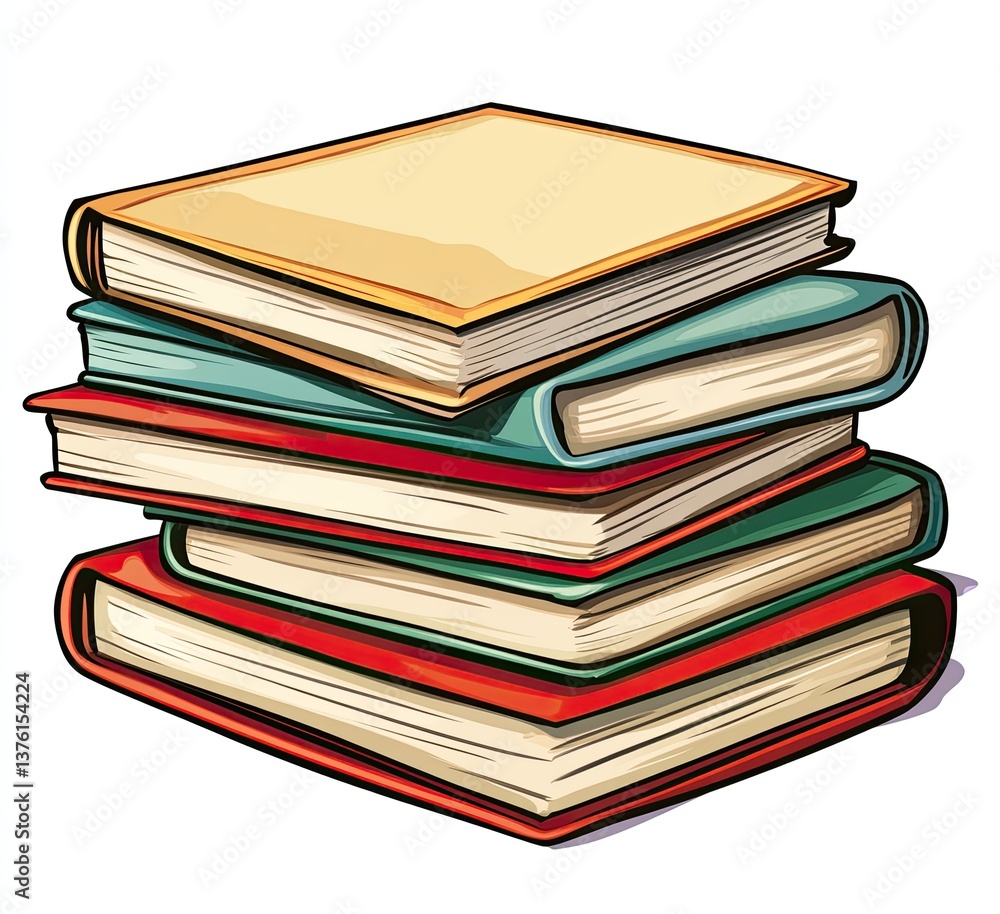 Stack of colorful books (5) Stack of colorful books (5)