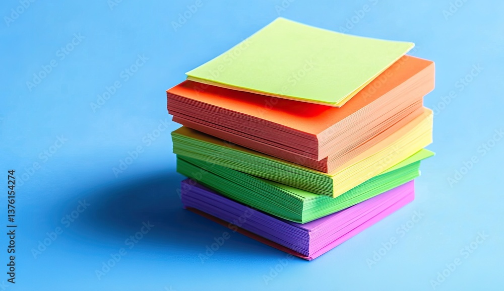 Colorful sticky notes stacked high (1) Colorful sticky notes stacked high (1)