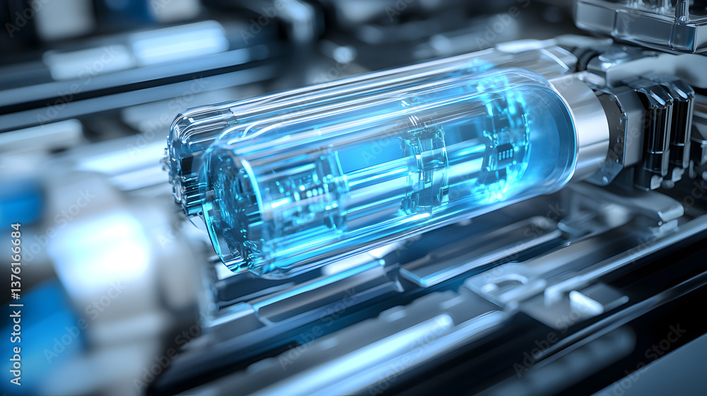 of a hydrogen fuel cell stack in operation, generating clean energy for an industrial facility of a hydrogen fuel cell stack in operation, generating clean energy for an industrial facility