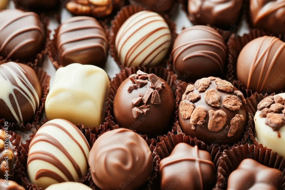 Artisanal chocolate truffles arranged beautifully on a display for a sweet indulgence experience Artisanal chocolate truffles arranged beautifully on a display for a sweet indulgence experience