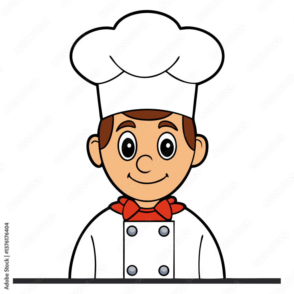Chef with a white hat. isolated on transparent white background. png. svg Chef with a white hat. isolated on transparent white background. png. svg