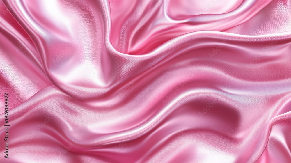 Fototapeta premium Pink satin roses texture for Women's Day greeting background illustration