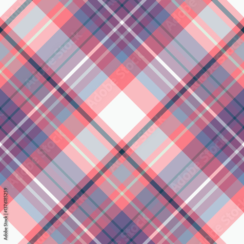Seamless pattern with pleasant violet and pink colors for plaid, fabric, textile, clothes, tablecloth and other things. Vector image. 2