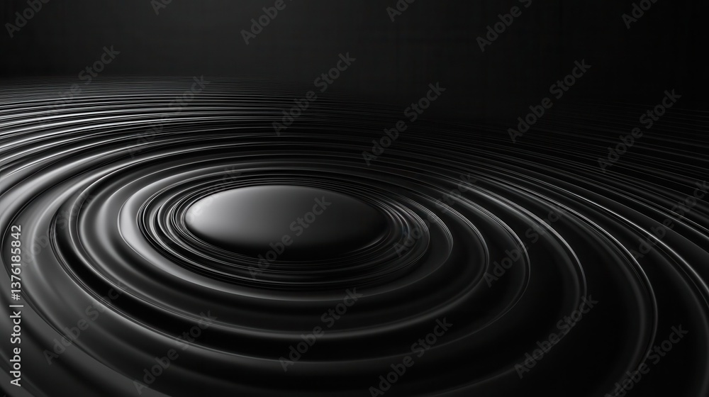 Fototapeta premium Animation of circle moving on black background. illustration