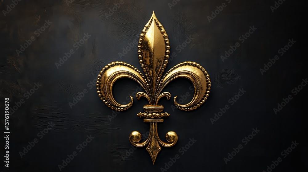 Golden fleur de lis. illustration Golden fleur de lis. illustration