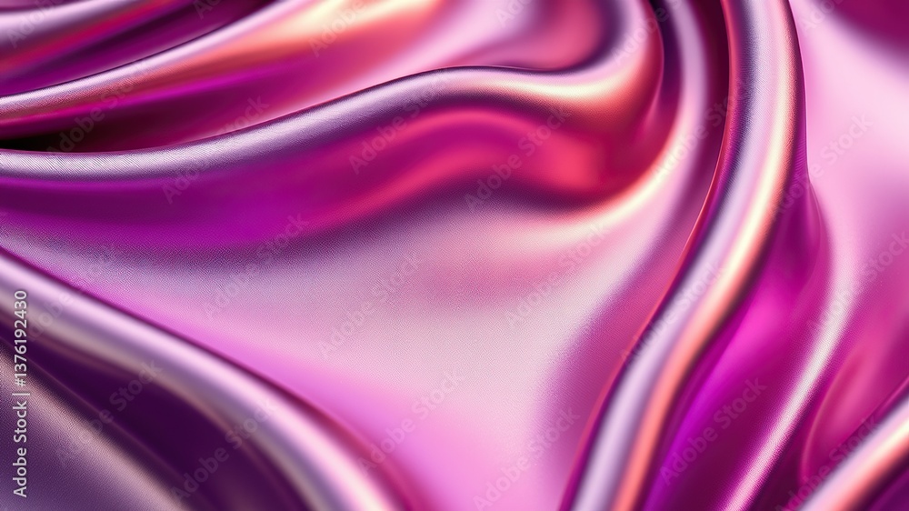 Obraz premium Silver holographic foil. Abstract chrome waves background. Hologram texture. Premium quality. Modern design. abstract 3d wave background