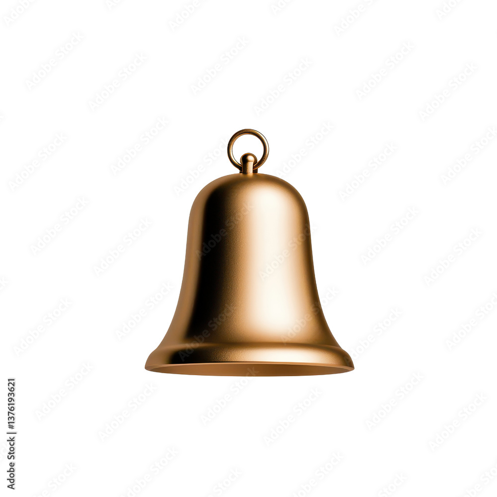 A polished golden bell, symbolizing communication and celebration. transparent background. A polished golden bell, symbolizing communication and celebration. transparent background.