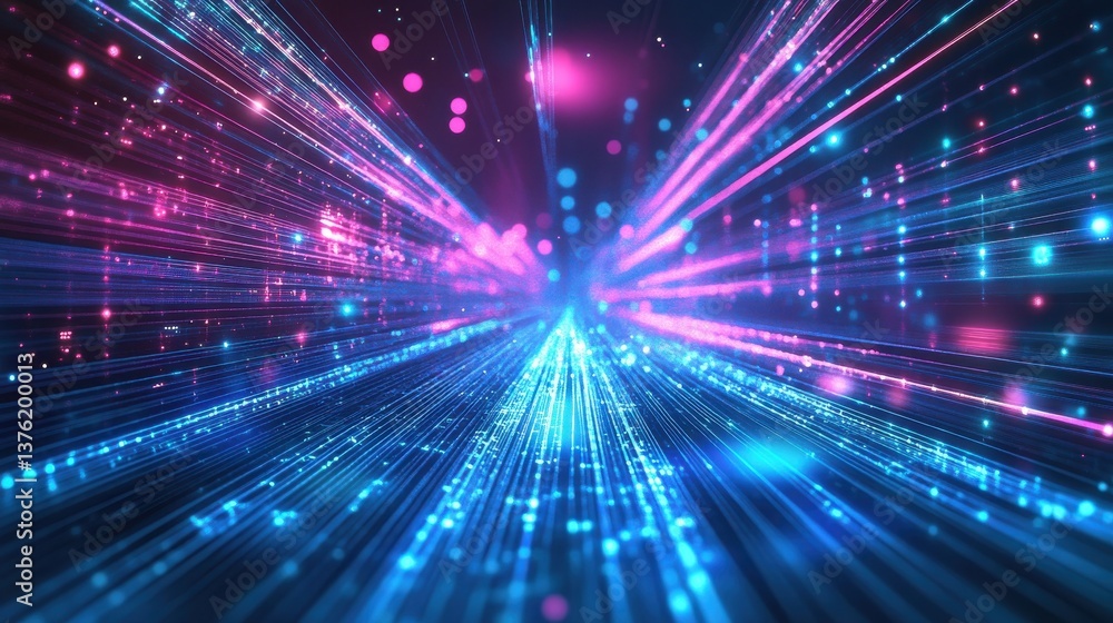 Future technology line background and light effect, cyberpunk style background material with a sense of technology illustration Future technology line background and light effect, cyberpunk style background material with a sense of technology illustration