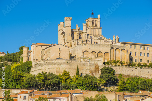 Obraz na płótnie Sankt Nazaire Kathedrale, Beziers, Frankreich, Languedoc Roussil w salonie