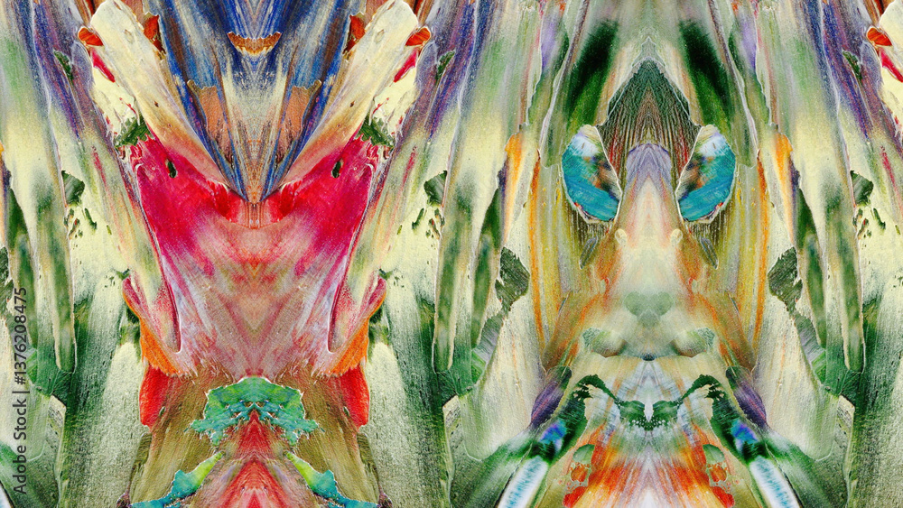 Fototapeta premium Abstract art background . Hand painting artwork on canvas .