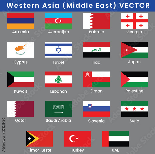 Professional Middle East Flags Pack