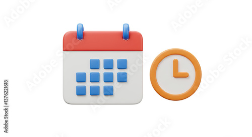 Isolated Calendar and Clock