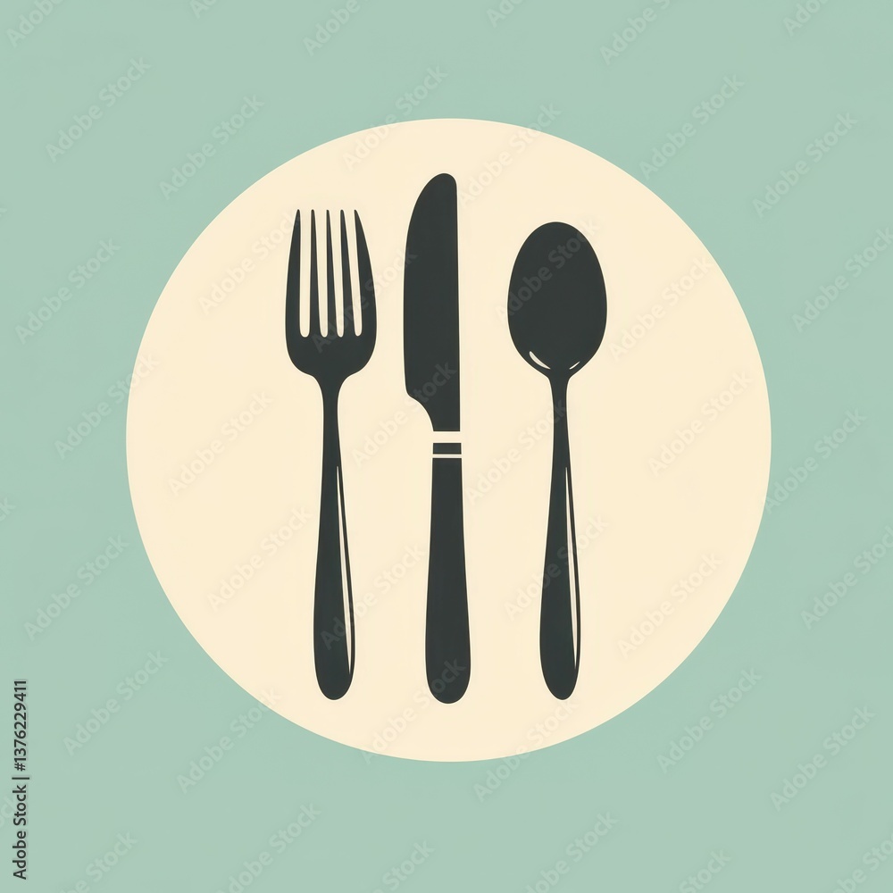 Dining utensils arranged in a classic style on a soft background emphasizing table etiquette and culinary presentation Dining utensils arranged in a classic style on a soft background emphasizing table etiquette and culinary presentation