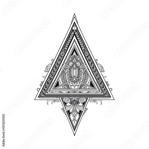 Mystical Geometric Triangle Design