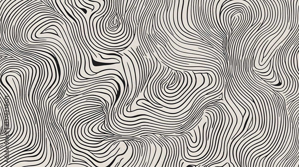 Fine abstract lines shaping intricate patterns in a modern arrangement with gentle monochromatic hues Fine abstract lines shaping intricate patterns in a modern arrangement with gentle monochromatic hues