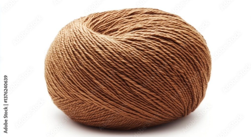 Beige yarn ball, ready for crafting Beige yarn ball, ready for crafting