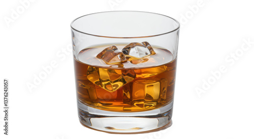 Wallpaper Mural Isolated Whiskey Glass with Ice Torontodigital.ca