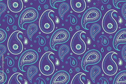 Seamless design with effortless paisley. Elegant decor to contrast ethnicity. Beauty horizontal of ink chic.