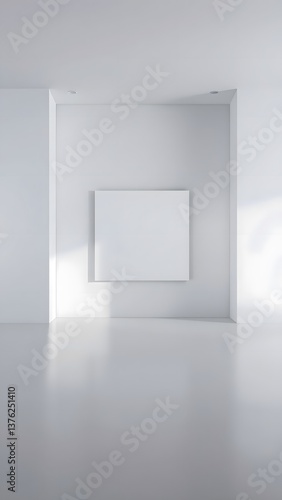 Minimalist Interior with Art Canvas