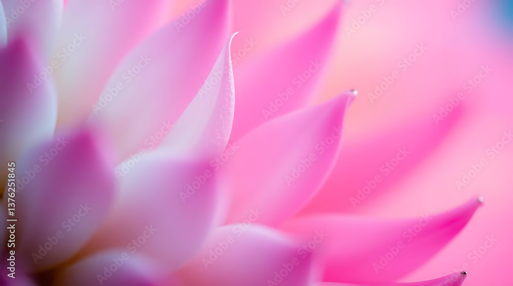 Close-up pink and white dahlia petals Close-up pink and white dahlia petals