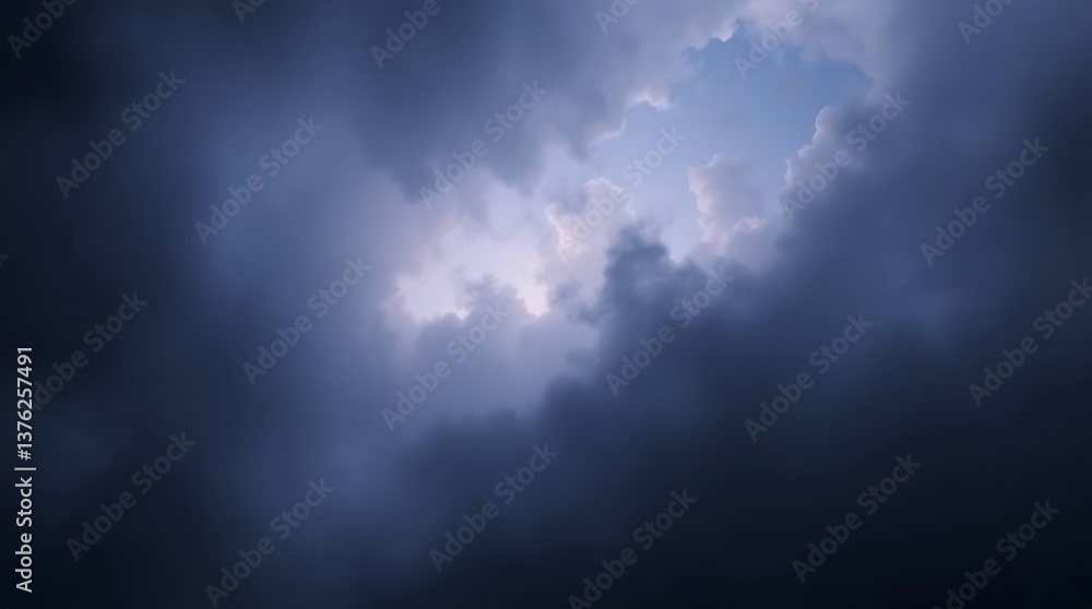 Storm clouds revealing a sliver of sky Storm clouds revealing a sliver of sky
