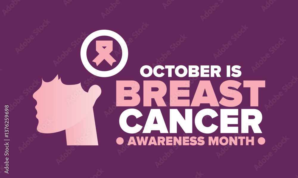 Breast Cancer Awareness Month. Pink october. Pink ribbon. Woman healthcare. Celebrate annual. Medic concept. Girl solidarity. Cancer prevention. Female disease. Poster, banner and background. Vector Breast Cancer Awareness Month. Pink october. Pink ribbon. Woman healthcare. Celebrate annual. Medic concept. Girl solidarity. Cancer prevention. Female disease. Poster, banner and background. Vector