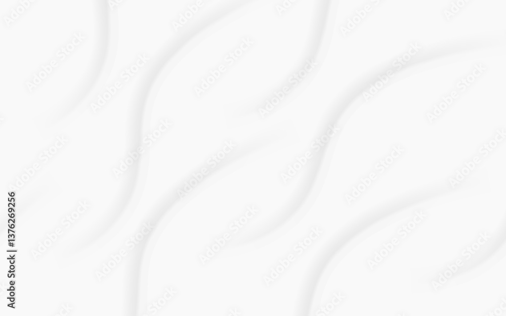 Obraz premium Soft white subtle waves elegant 3d background texture gray light shadow