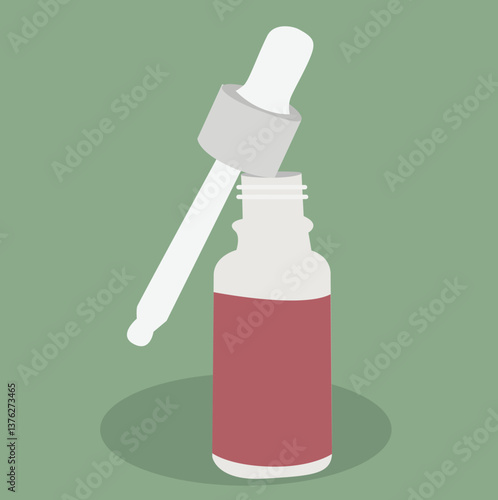 Dropper bottle with pipette.facial serum bottle